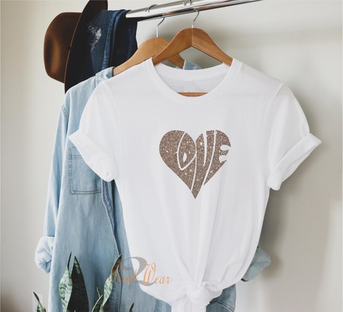 Retro glitter heart shirt - heart,